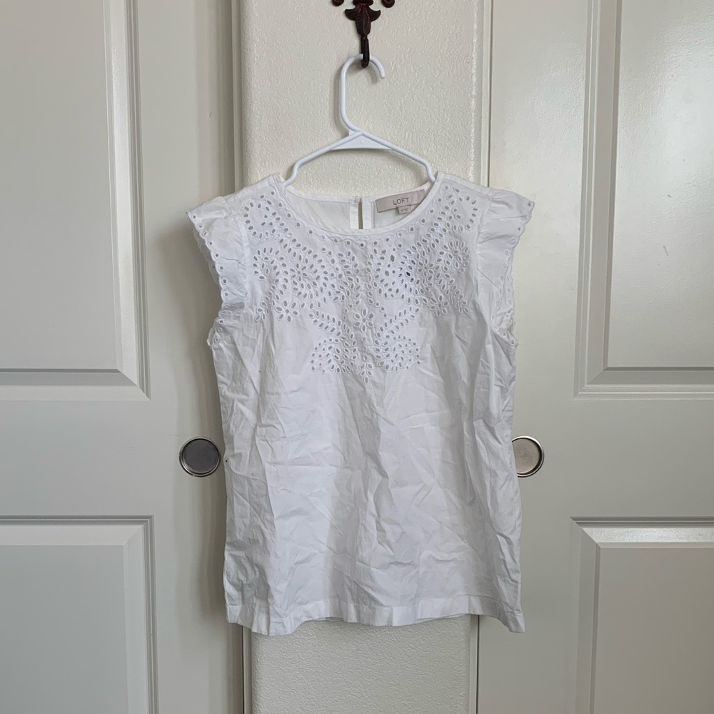 White floral blouse